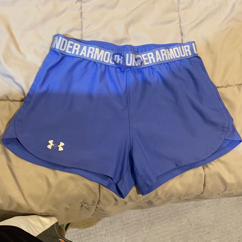 Light blue under armor shorts